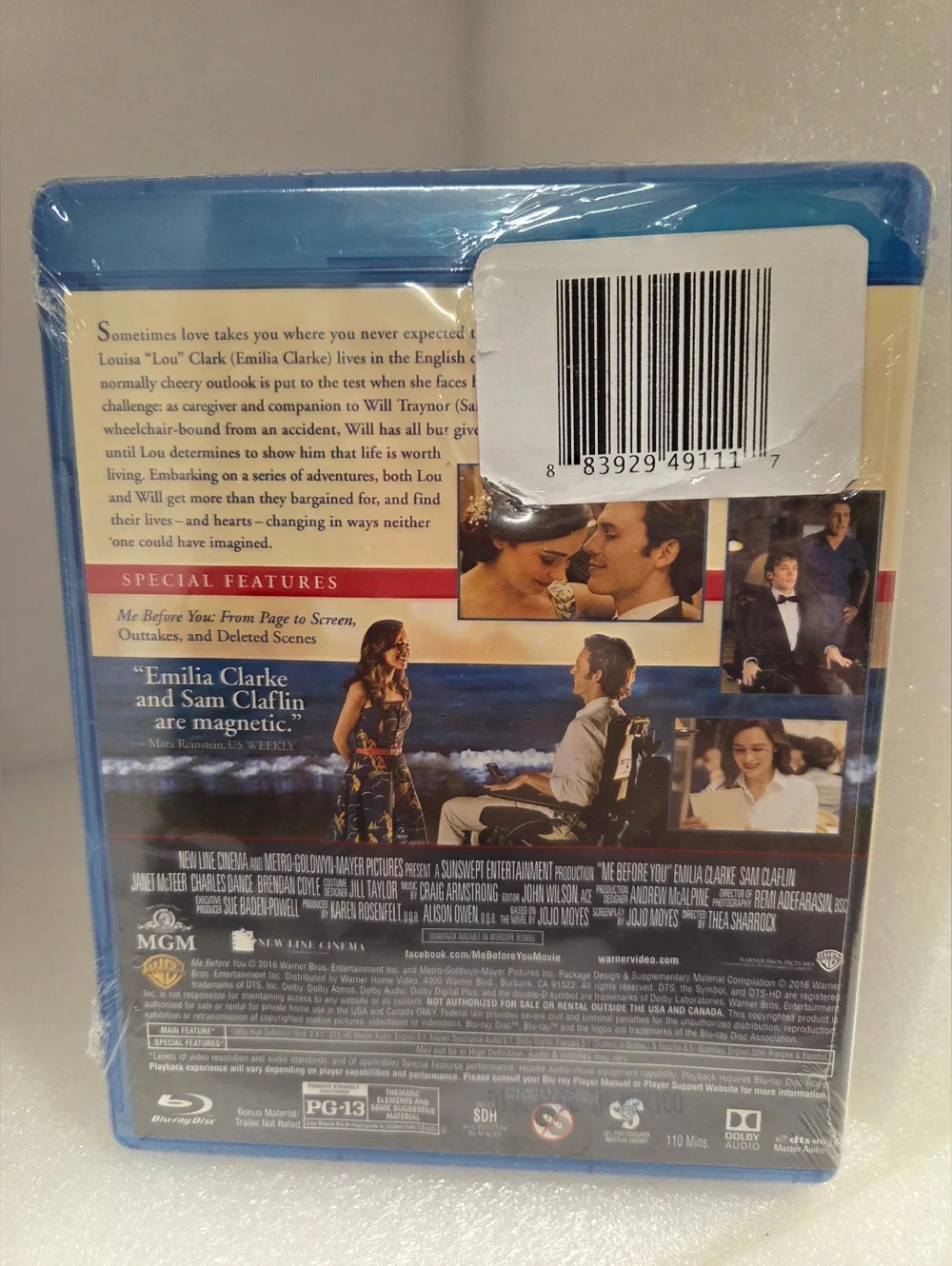 Me Before You (Blu-ray) - Emilia Clarke, Sam Claflin - Blue Case